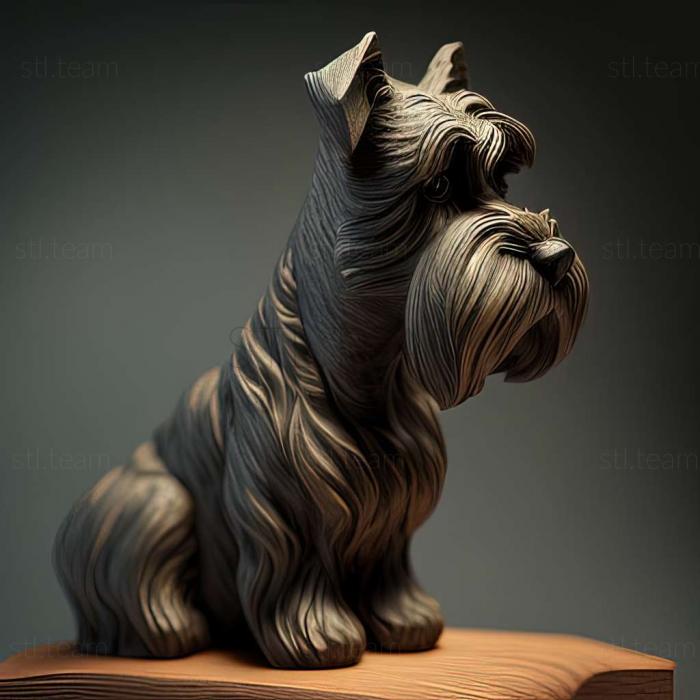 3D model Zwergschnauzer dog (STL)